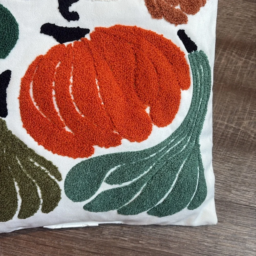 Target Pumpkin Gourd Festive Autumn Throw Pillow Set of 3 Fall Halloween